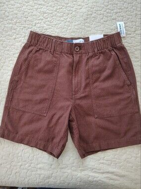NWT Old Navy Men's Relaxed Fit Cotton Utility Shorts Brown Size S.